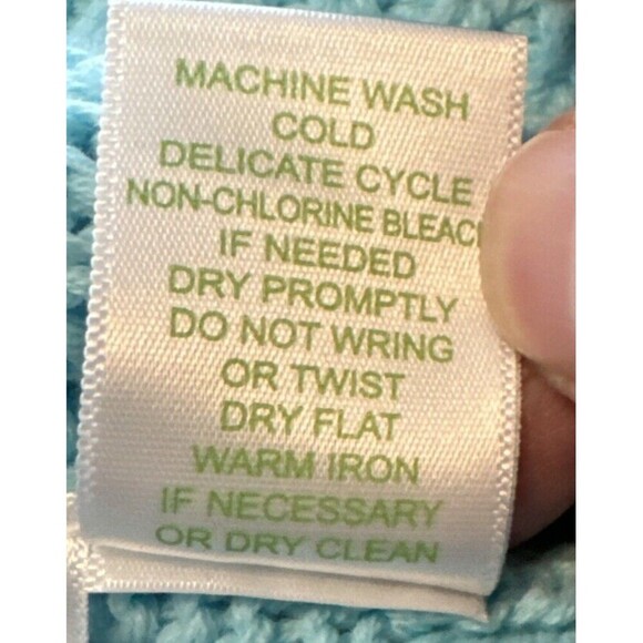 Lilly Pulitzer Nantucket TEAL & WHITE 3/4 Sleeve Scoop Neck Sweater Beachy SZ S - Picture 8 of 10